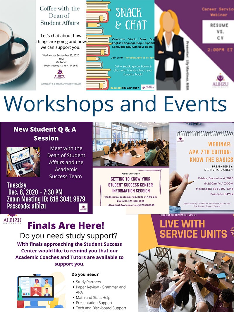 workshops and events at albizu miami campus with dean of student affairs